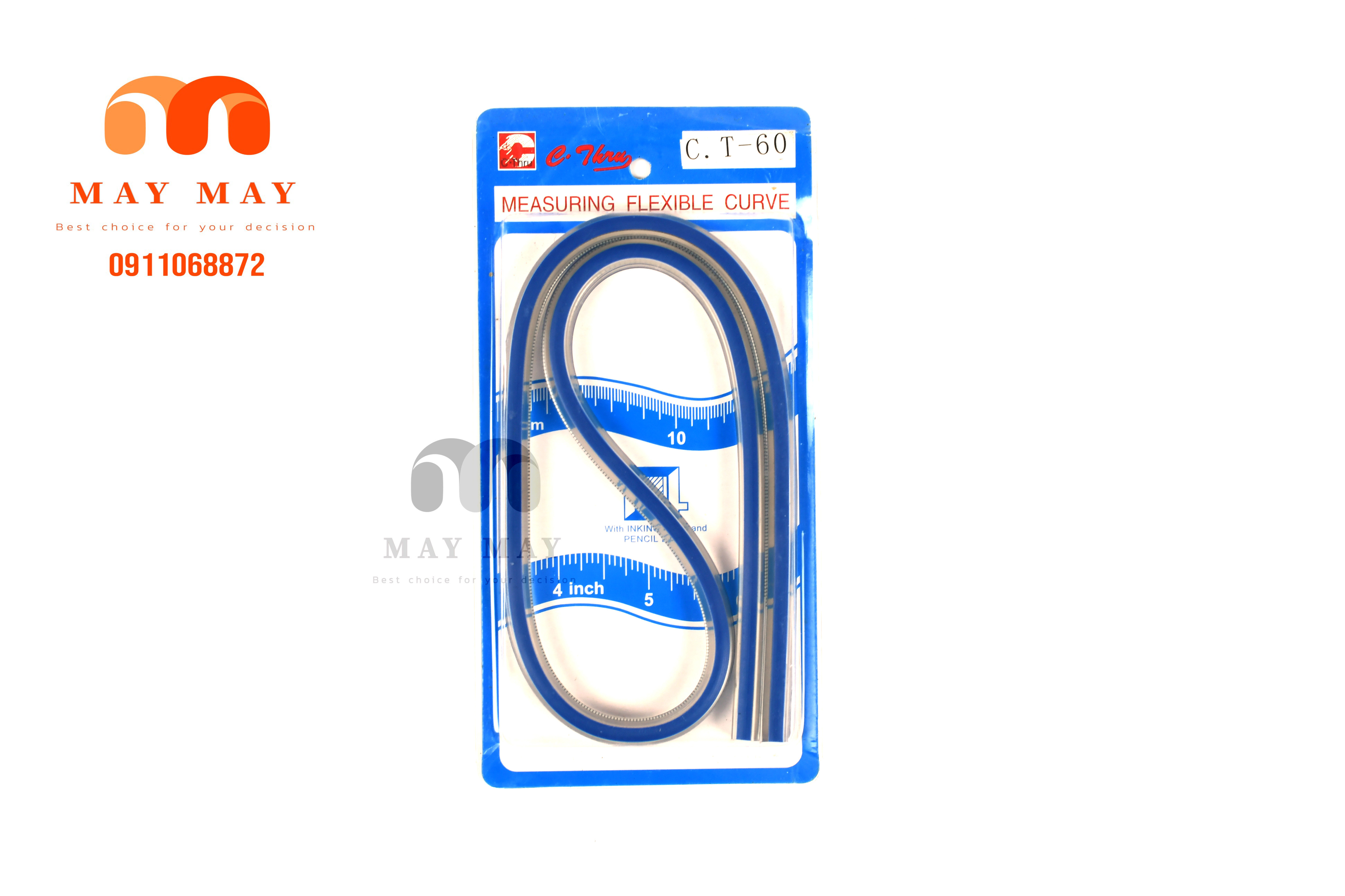 Thước dẻo vẽ đường cong - tự chỉnh đường vẽ theo ý muốn 60cm
