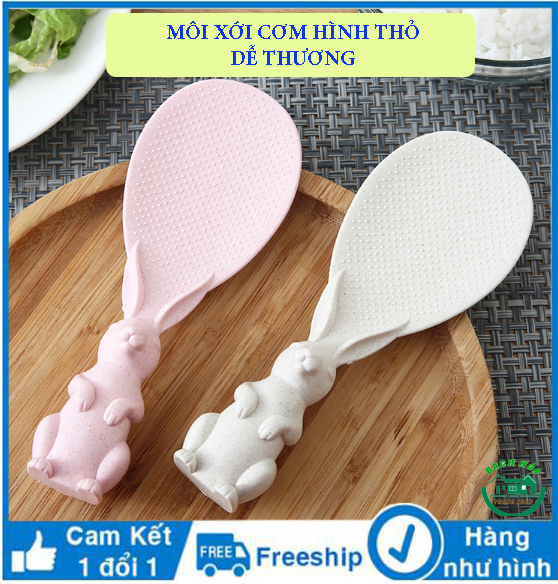 Muôi xới cơm dễ thương; Chất liệu lúa mạch bảo đảm an toàn cho sức khỏe (MS02), muỗng thân thiện với môi trường, chất liệu an toàn sức khỏe, chịu nhiệt cao