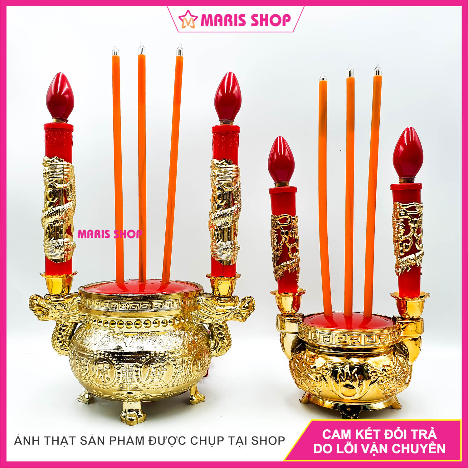 Lư hương điện tử có nhang điện, đèn trái ớt để trong nhà, chung cư, lư hương để bàn thờ Phật có nhang điện tử