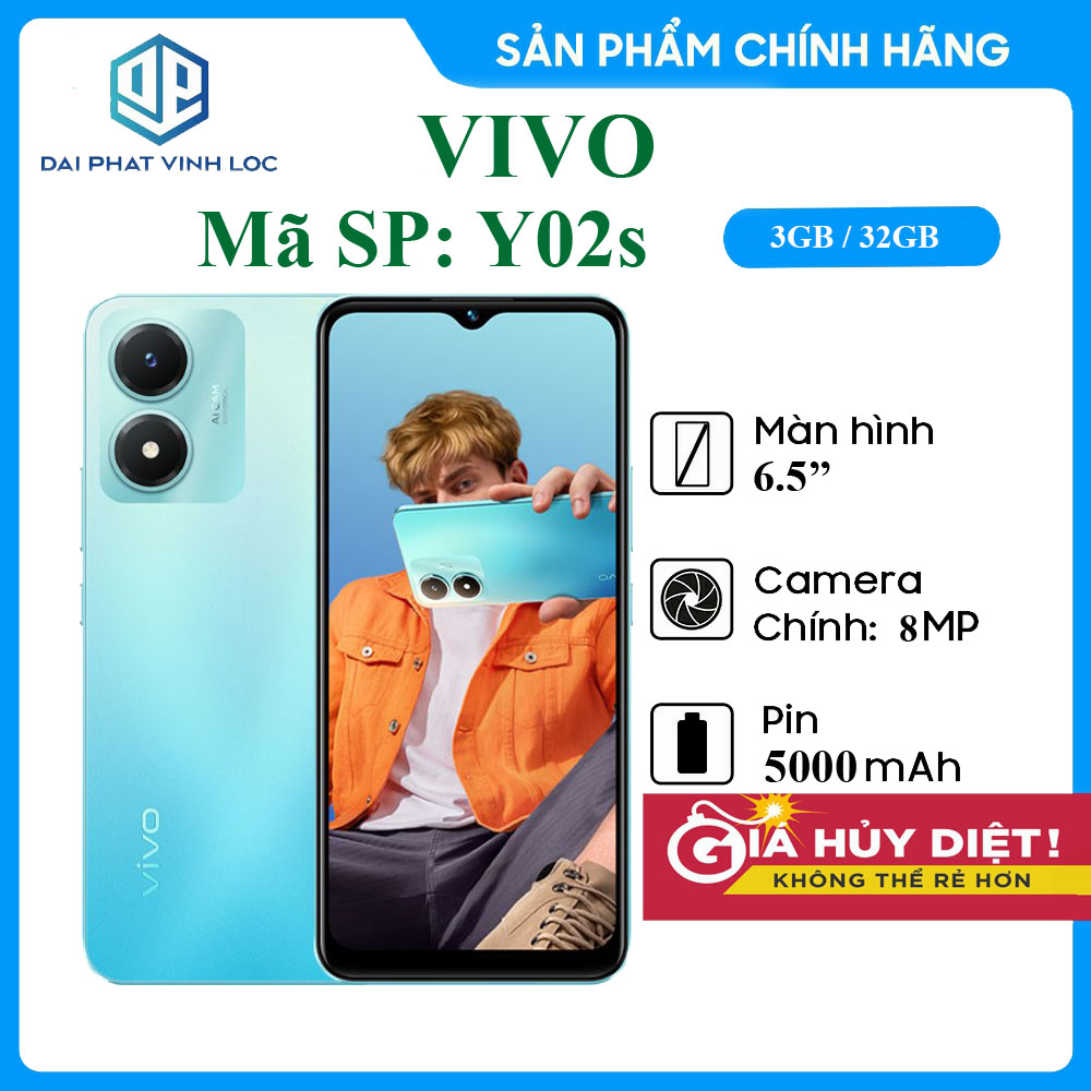 Điện thoại Vivo Y02s  - Hàng Chính Hãng QZ19