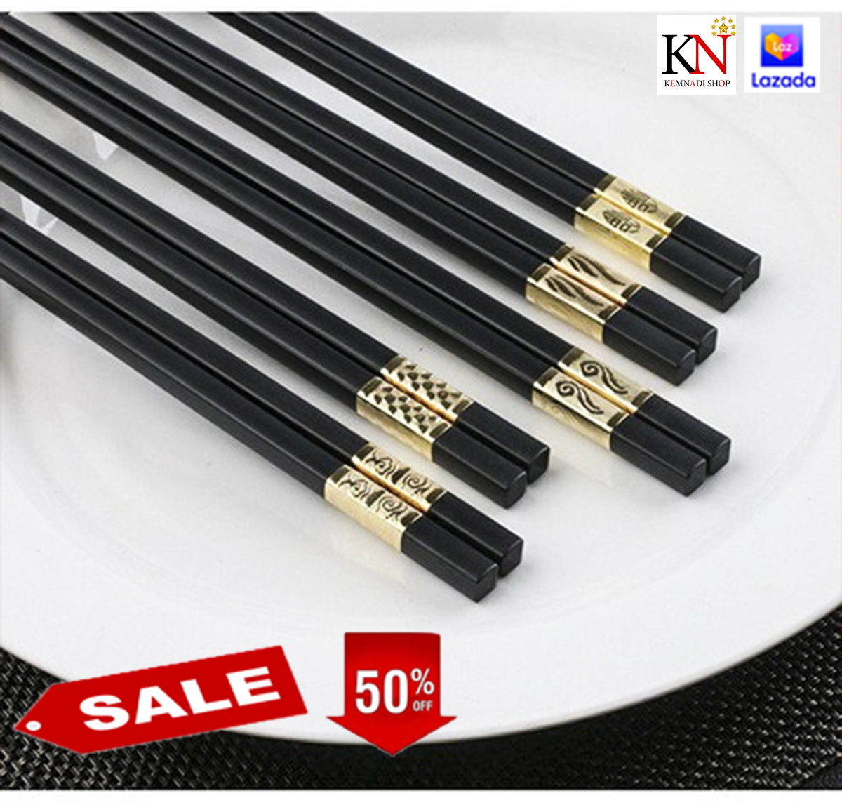 Giảm giá Set 20 Đôi Đũa Mạ Vàng Cao Cấp Hàn Quốc Chất Lượng Tuyệt Hảo Chống Mốc, Không trơn khi gắp đồ ăn