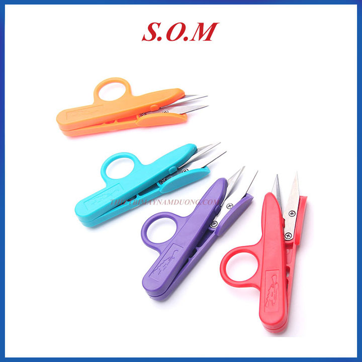 kéo bấm chỉ vỏ nhựa xỏ ngón cute