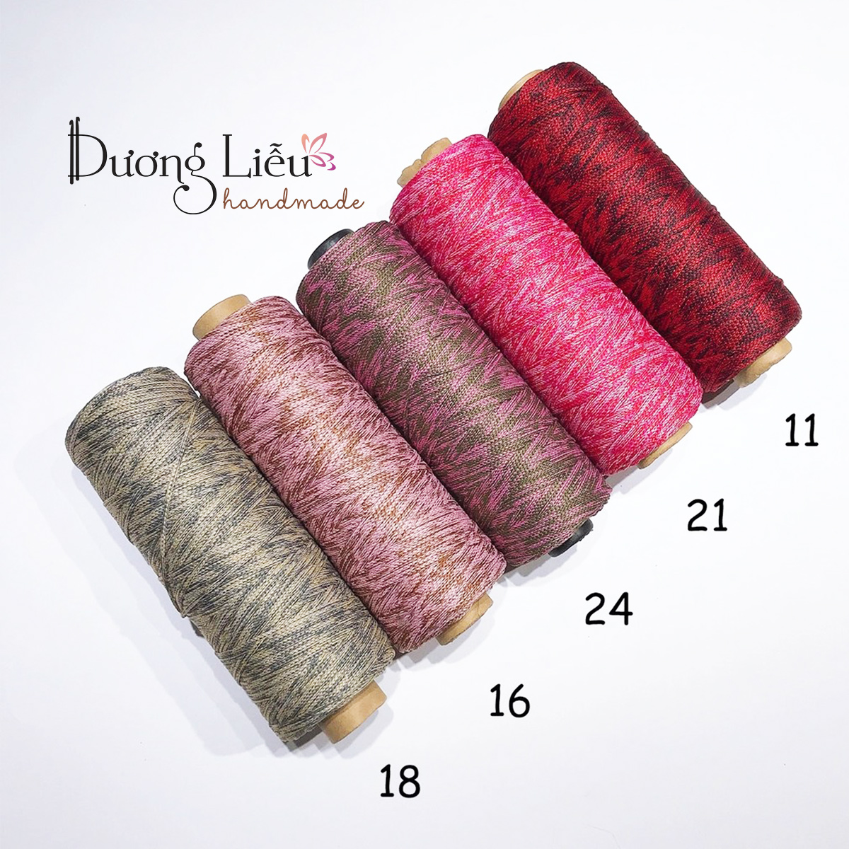 (Màu mới) Sợi dệt màu loang lõi giấy cỡ sợi 2mm 125g Craft Yarn