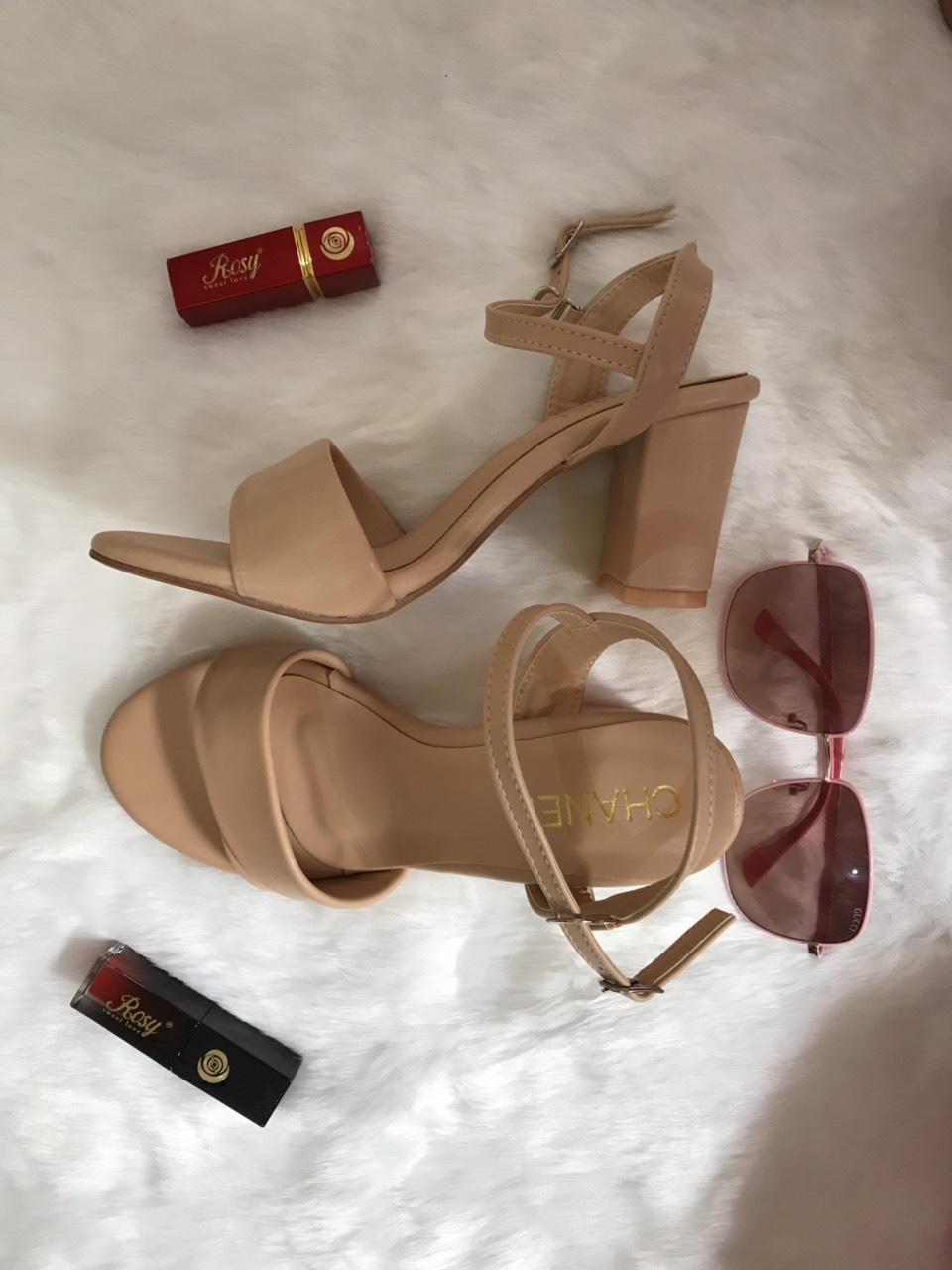 [HCM]Sandal cao gót đế vuông 5 phân da cao cấp - dép sandal nữ giày sandal nữ sandal quai ngang sandal đi học sandal phong cách hàn quốc sandal nữ đế cao dép quai hậu nữ đẹp 2019