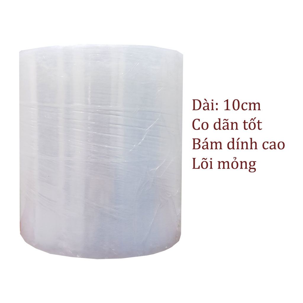 Màng PE quấn bụng, quấn đồ, độ co dãn cao, lõi giấy mỏng...chiều cao 10cm