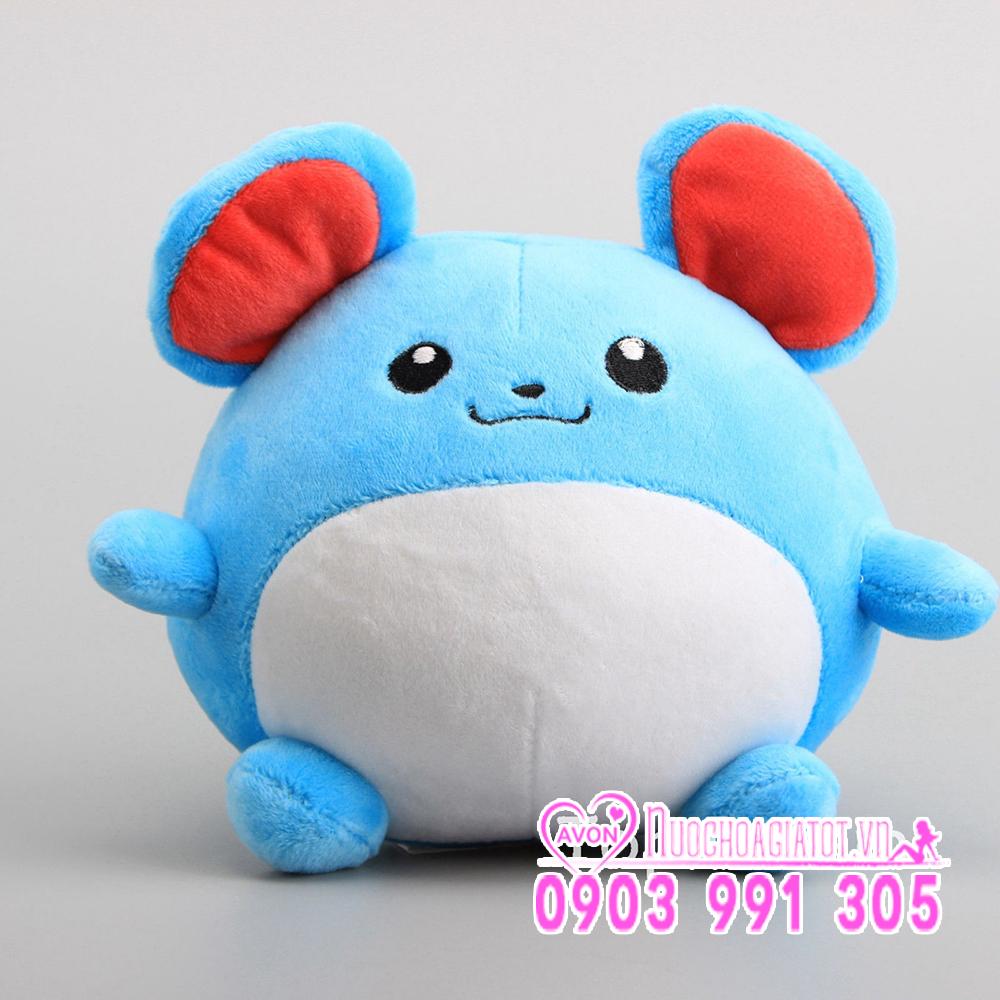 [HCM]TẶNG TÚI QUÀ - GẤU BÔNG POKEMON CHUỘT NƯỚC MARILL MARIL 17CM