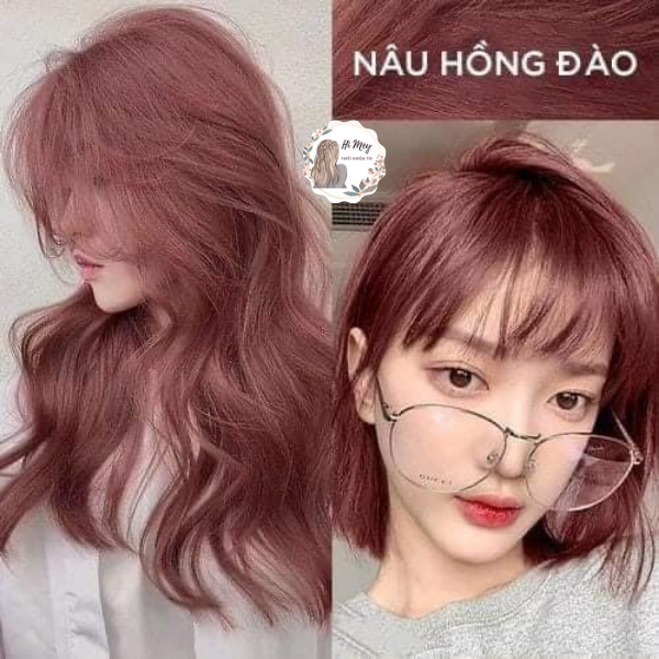 Thuốc nhuộm tóc nâu hồng đào không cần tẩy