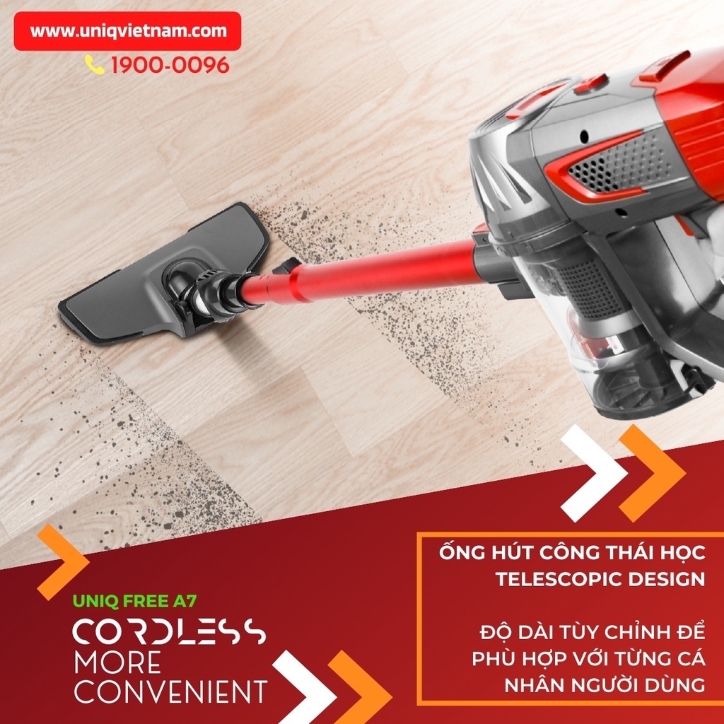 ▩ Máy hút bụi cầm tay không dây U Free A7 đa năng gia đình i sạc hút giường đệm nệm xe hơi lực hút mạnh