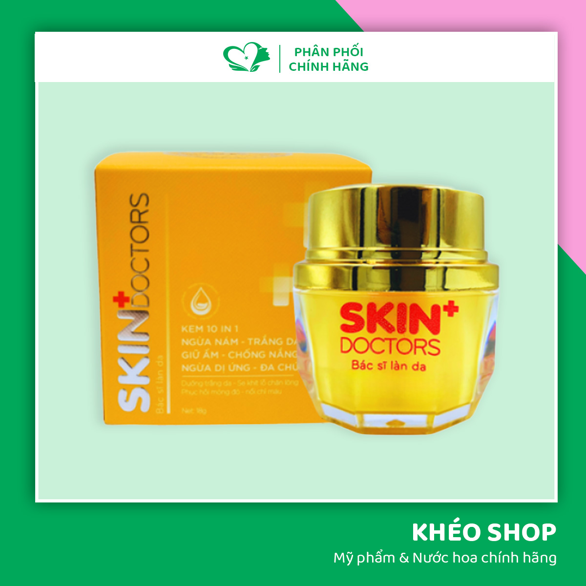 Kem 10 In 1 SKIN DOCTORS Ngừa Nám Trắng Da Mụn Giữ Ẩm Chống Nắng - 18g