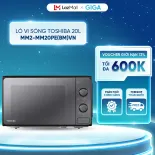 Lò vi sóng Toshiba MM2-MM20PE(BM)VN 20L - Mặt kính gương đen sang trọng - 5 mức công suất - Giao diện tiếng Việt