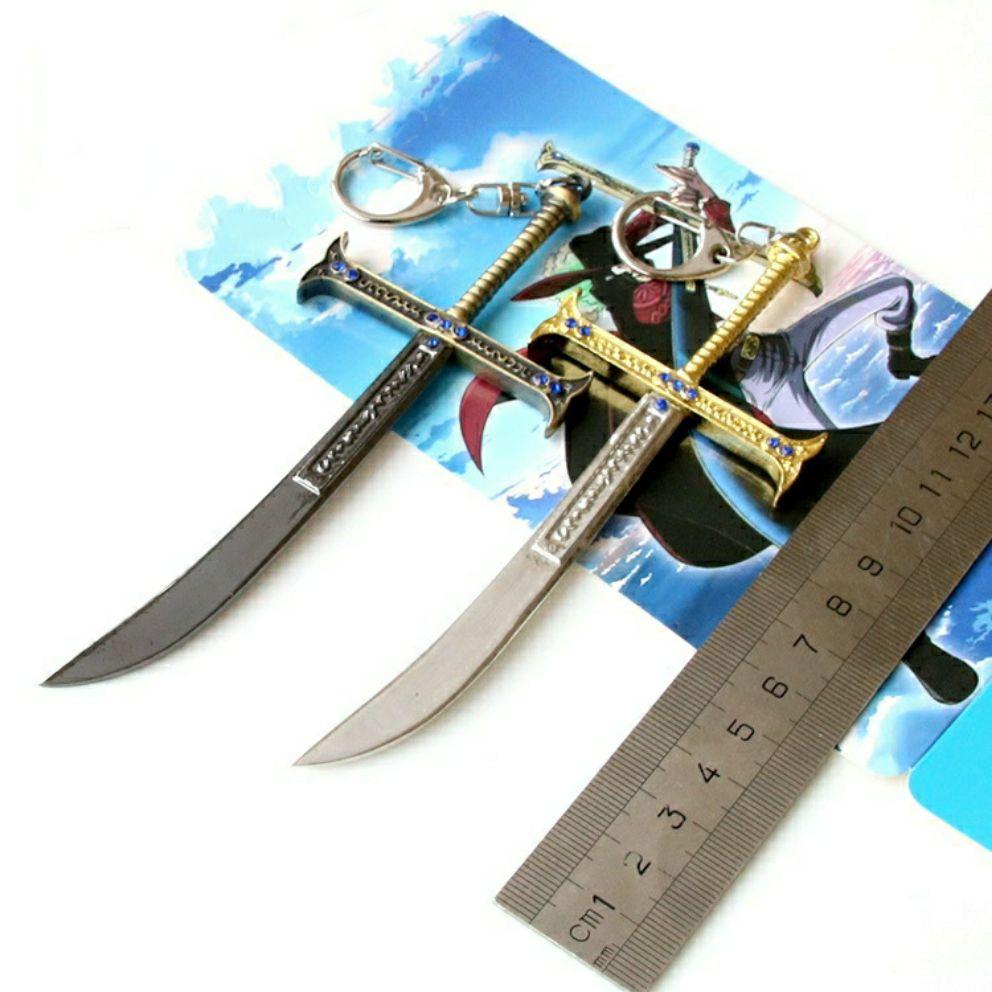 [MONTAL STEEL 15CM] Mihawk Dracula's Yoru Soft Sword Pattern Keychain in solid steel