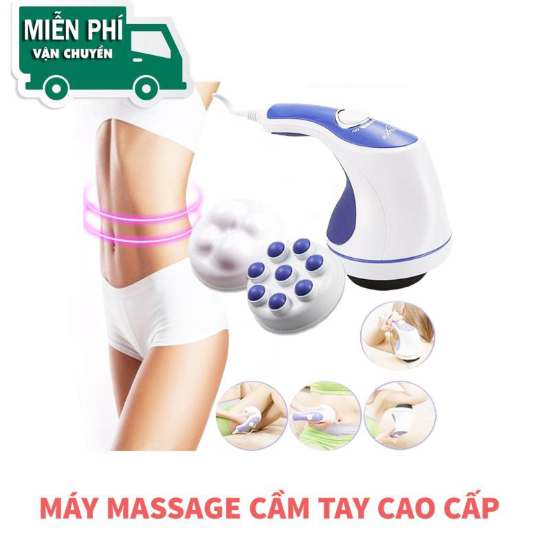 [Bảo Hành 12 Tháng] Máy Massage Cầm Tay Đánh Tan Mỡ Bụng Relax Spin Tone 5 Đầu Massage, Máy Massage Toàn Thân Giảm Đau Nhức Hiệu Quả