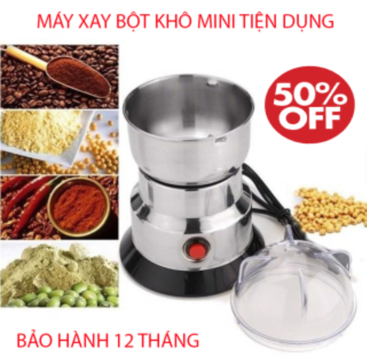 Máy xay bột khô mini Máy Nghiền Bột Ngũ Cốc Đa Năng Siêu Tốc - Xay Caffe, Ngũ Cốc. công suất lớn lên đến 550WThiết kế lưỡi dao xoay giúp hạt được xay mịn đều hơn.