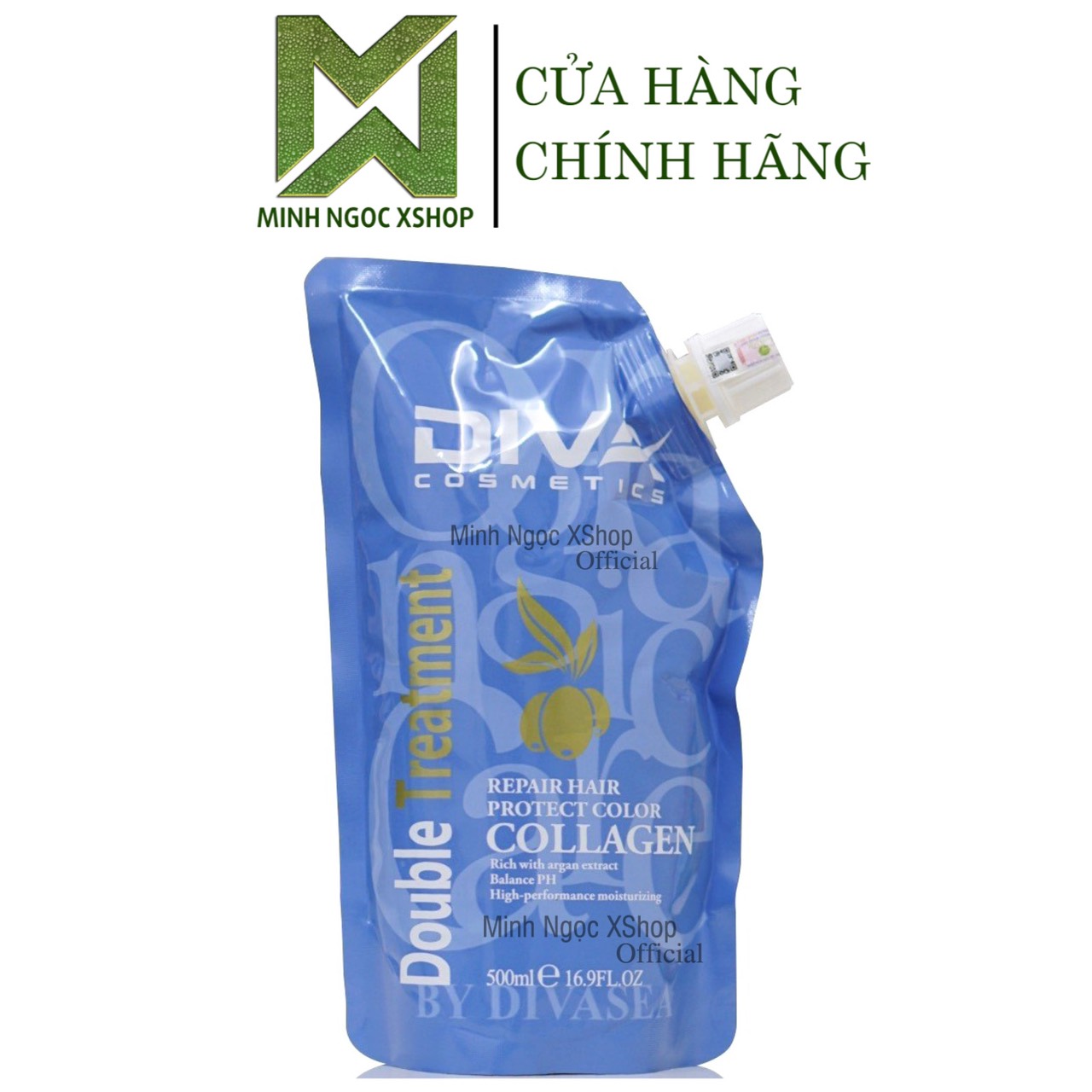 Kem ủ tóc, dầu hấp phục hồi Collagen Diva Protect Color 500ML chính hãng