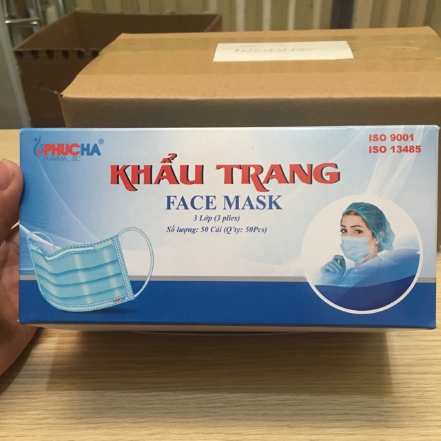 Khẩu trang Phúc Hà 3 lớp kháng khuẩn