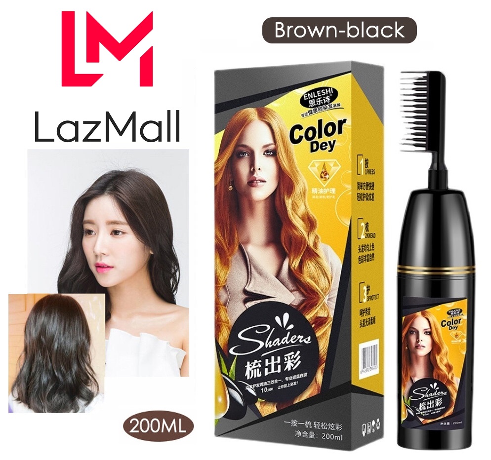 Lazmall giá giảm sốc làm đẹp lược nhuộm tóc tại nhà lược nhuộm tóc màu đen tự nhiên lược chải nhuộm tóc tại nhà, lược nhuộm tóc tiện lợi shaders 200ml dễ sử dụng giúp bạn lên màu đều và đẹp chỉ với 3 phút.
