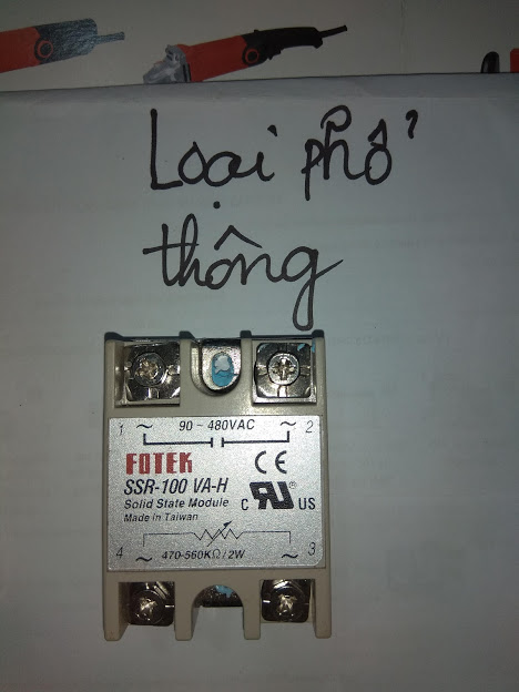 Relay Rơ le bán dẫn SSR - 100VA Solid State Module Fotek, dùng cho nồi phở, Loại phổ thông, chất lượng tốt.
