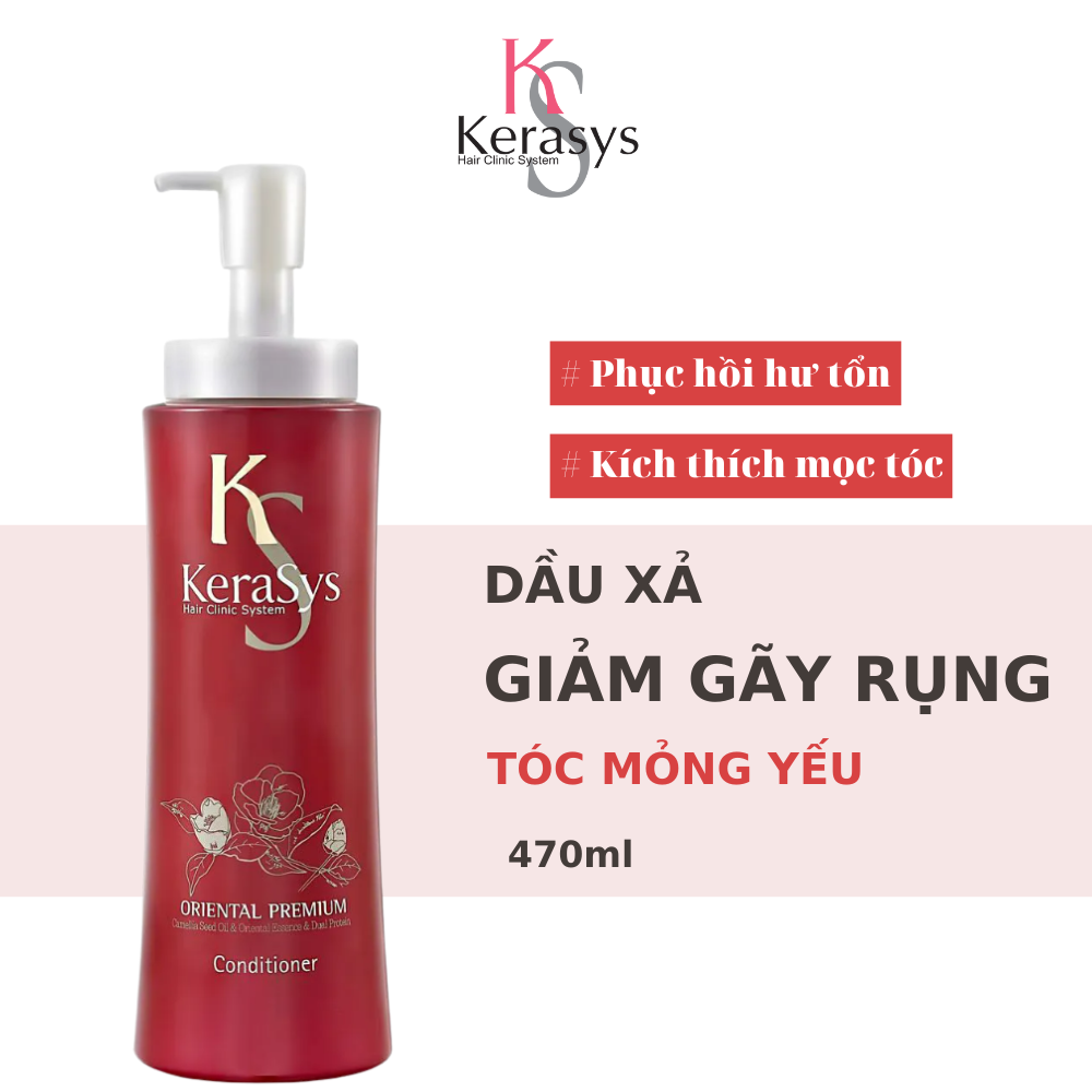 Dầu xả thảo dược Kerasys Oriental Premium Hàn Quốc giảm gãy rụng, kích thích mọc tóc 470ml