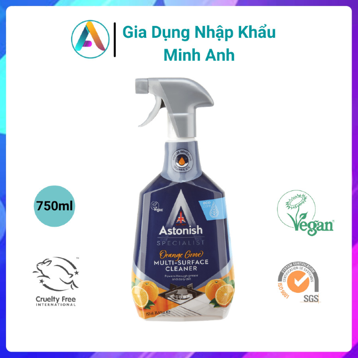 Tẩy dầu mỡ vệ sinh bếp hương cam Astonish C6790 (750ml) - gia dụng nhập khẩu Minh Anh