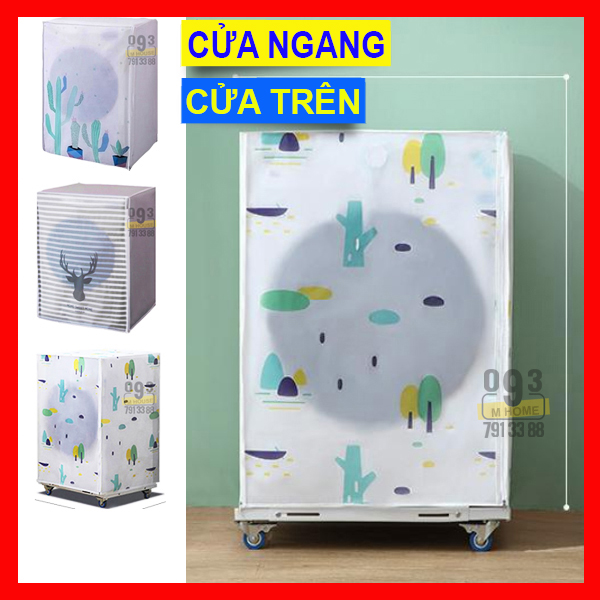 Miếng Đậy Máy Giặt Lồng Đứng Lồng Ngang, Áo Trùm Cho Máy Giặt
