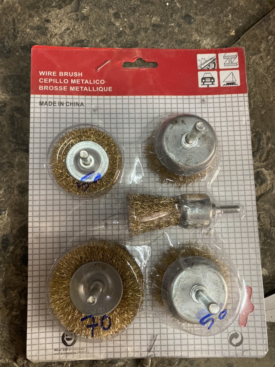 Bộ 5 chén cước đánh rỉ