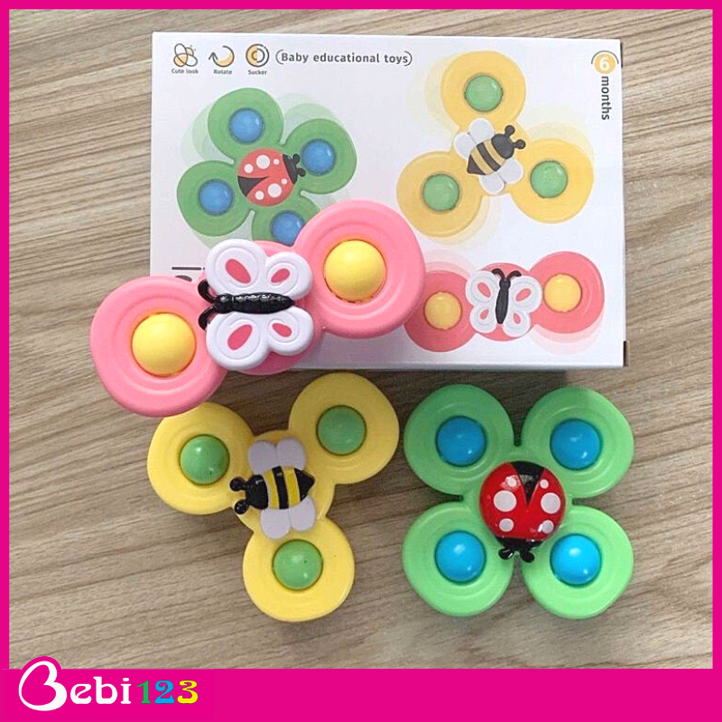  Set 3 đồ chơi con quay Spinner vui nhộn hít tường tủ lạnh cho bé chất liệu nhựa ABS an toàn 