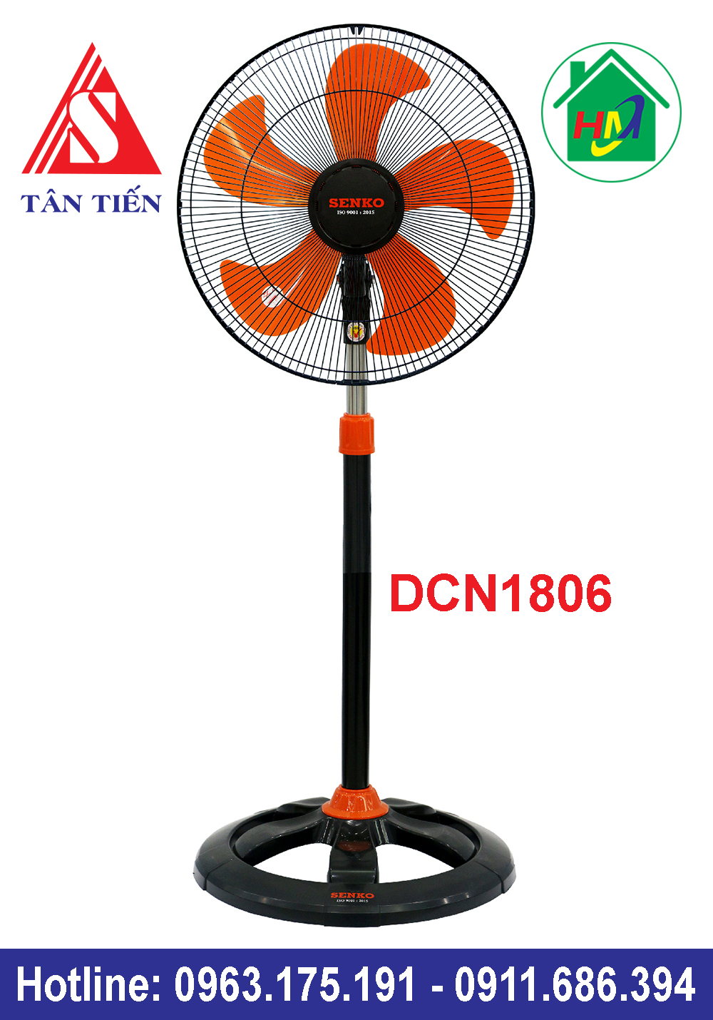 Quạt đứng công nghiệp 5 cánh senko dcn1806