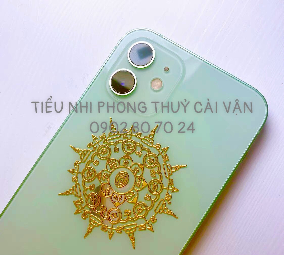 [HCM]Linh Phù Thái Lan -HOA SEN KHAI VẬN bình an may mắn dán điện thoại cửa nhà - Đã chú