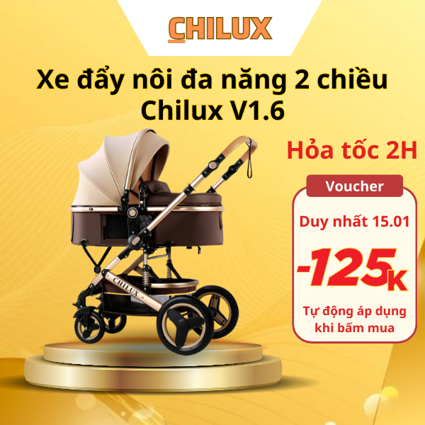 Xe đẩy nôi đa năng 2 chiều chilux v1.6, xe đẩy cho bé chilux v1.6 - 9 tính năng tiện dụng cho mẹ và bé, hot nhất năm 2023