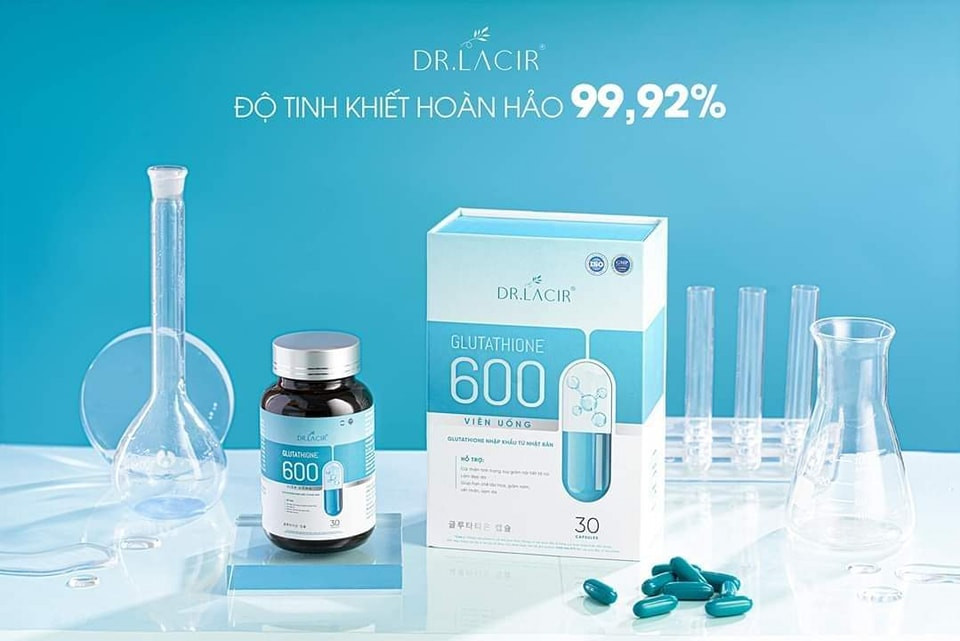Viên uống nám trắng da glutathione 600 dr lacir 30 viên