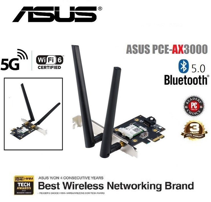 Cạc mạng asus thu wifi tốc độ cao pci-e ax3000 wifi6 ax3000mbps bluetooth 5.0