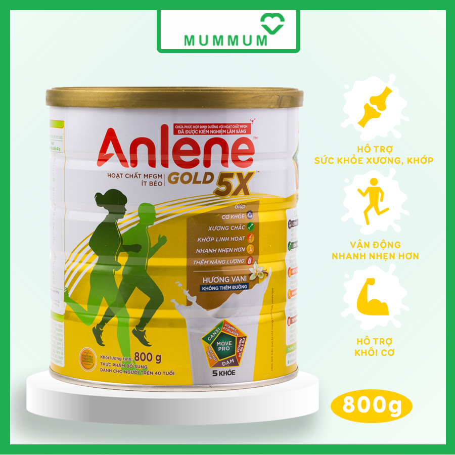 Sữa bột Anlene Gold Movepro 5X hương Vani