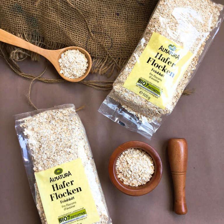 Yến Mạch Đức Alnatura Hafer Flocken - túi 500g, yến mạch nguyên hạt cán dẹp, ngũ cốc giảm cân, yến mạch úc tươi, yến mạch ăn liền, yến mạch giảm cân, yến mạch mix hoa quả