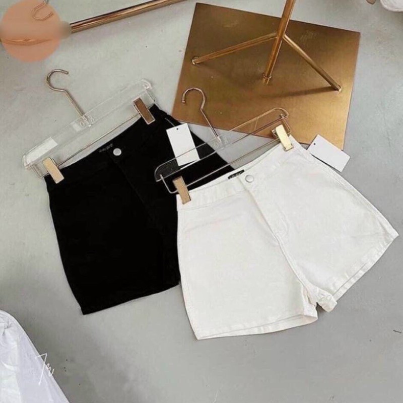 Quần short nữ ❤️quần đùi nữ❤️ chất kaki jean co dãn lưng cao về hai màu trắng đen