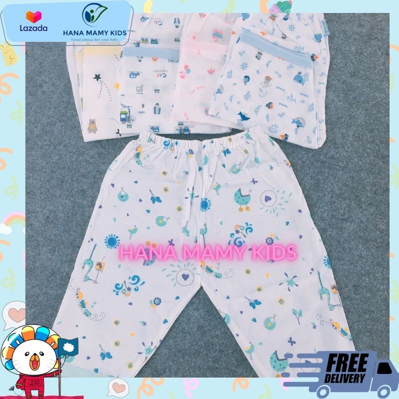 QUẦN DÀI JOU CHO BÉ - MẪU IN HỌA TIẾT Quần dài sơ sinh cho bé từ 3kg đến 8kg. Có 3 size