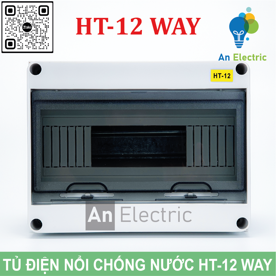 Tủ điện HT-12 WAY (12 đường) chống nước, chống bụi – Tủ điện lắp nổi, Vỏ tủ điện, Tủ điện nhựa,Tủ điện ngoài trời (ETEK)
