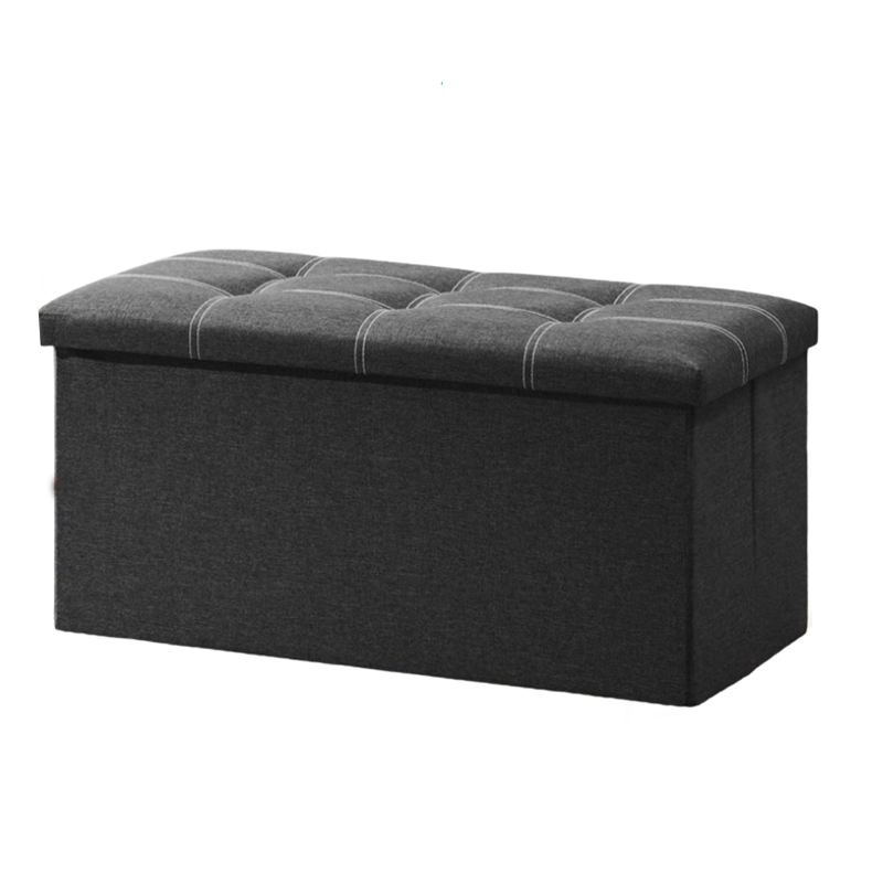 Ghế Hộp Đa Năng Gấp Gọn, Ghế Đôn Sofa Kiêm Hộp Đựng Đồ, Thùng Vải Đựng Đồ KT 38x38x39cm 77x38x39cm Màu Ghi xám Nâu