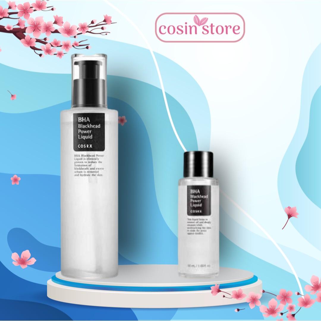 Tẩy tế bào chết hóa học cosrx bha blackhead power liquid 50ml cosin store hỗ trợ giảm đầu đen, mụn ẩn, lỗ chân lông to