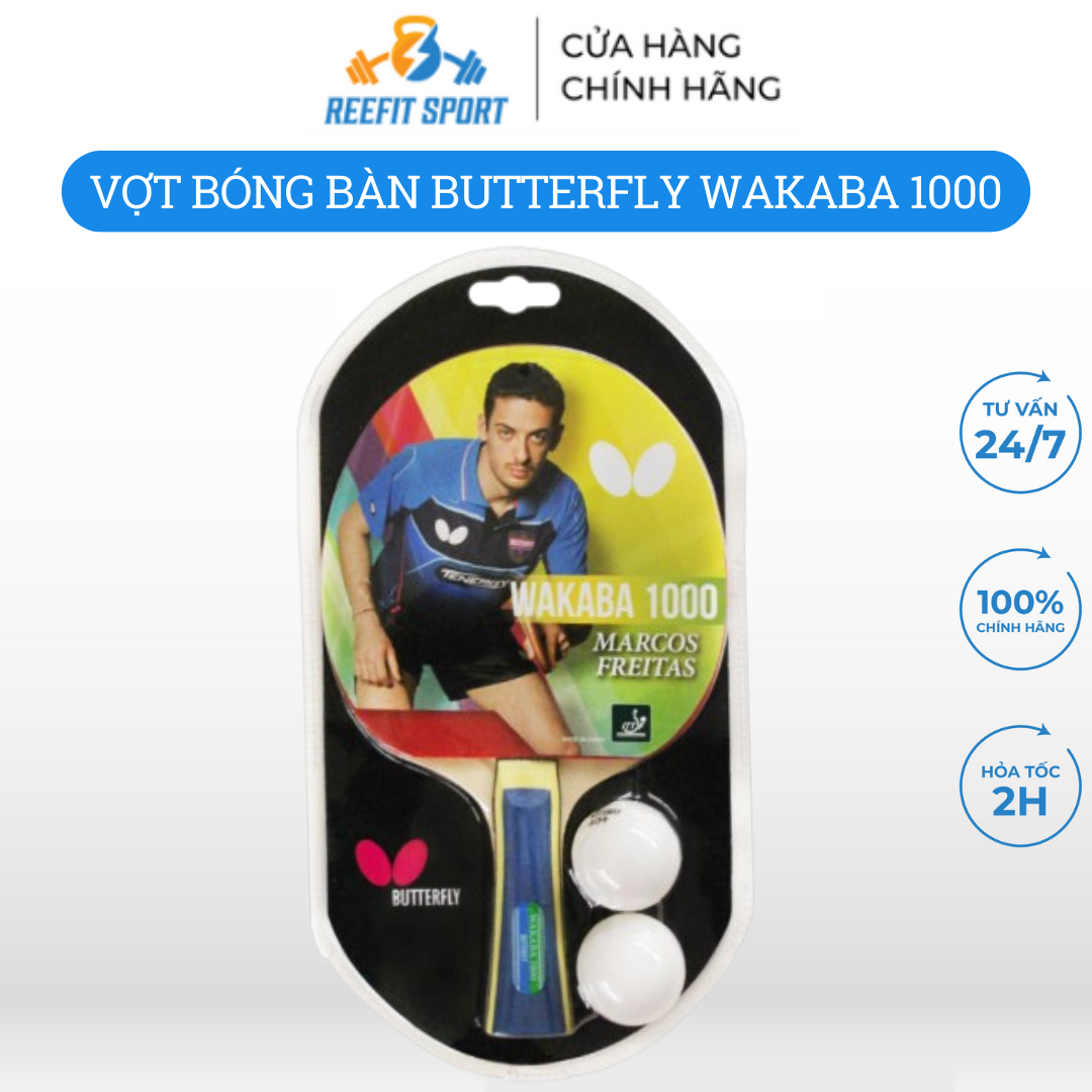 Vợt bóng bàn Butterfly Wakaba 1000 kèm 2 quả bóng