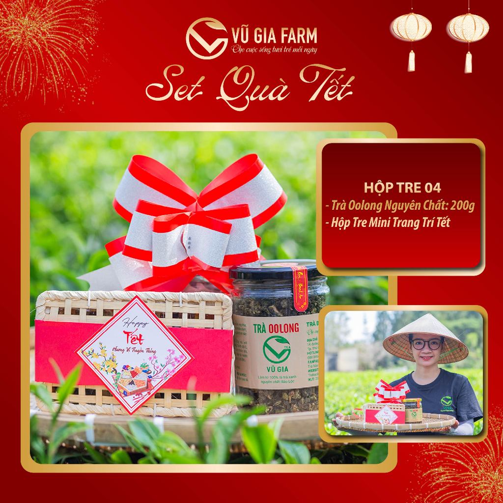 [SET QUÀ] Set Trà Xuân + Đặc Sản Lâm Đồng Tự Chọn Vũ Gia Farm