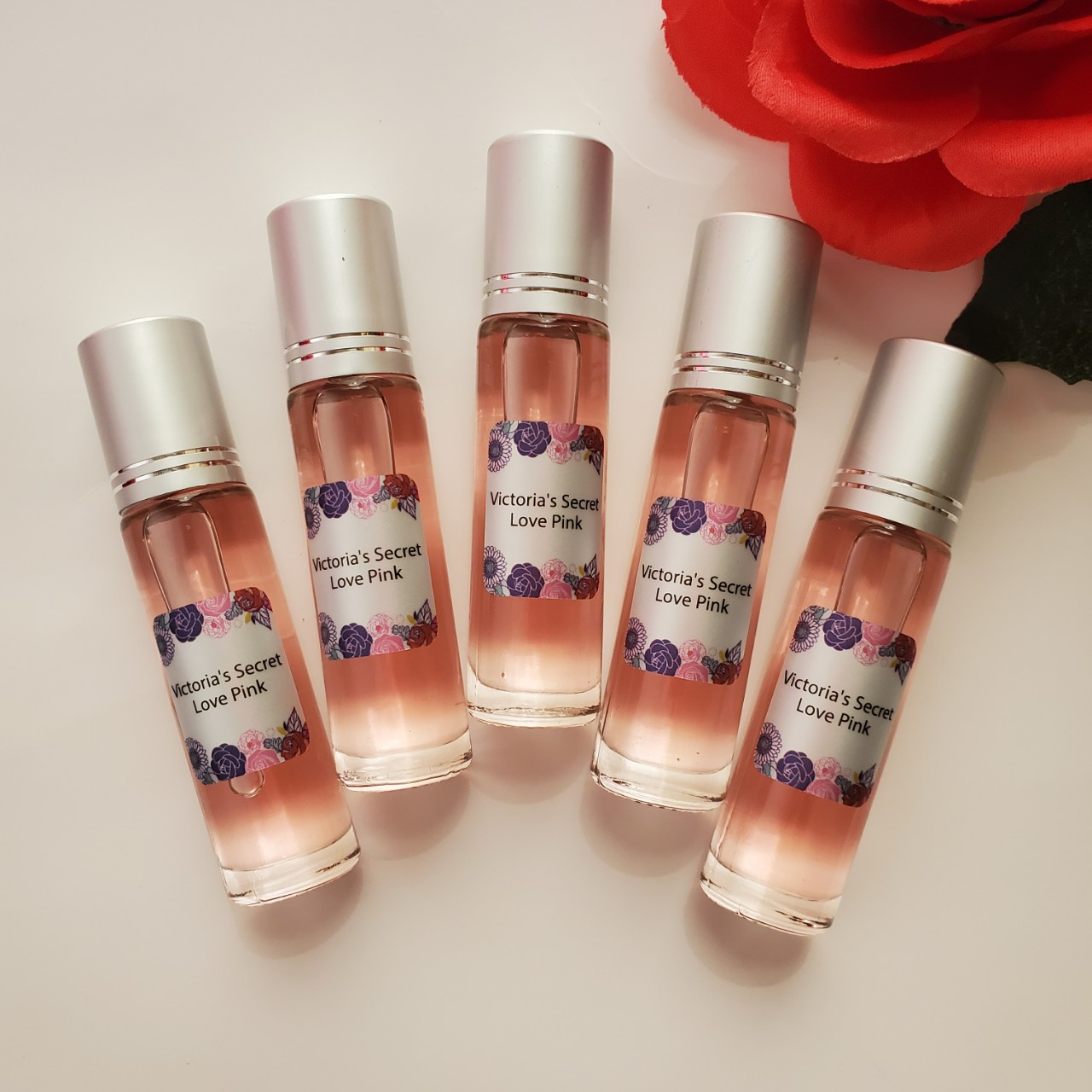[HCM]Combo 5 chai tinh Dầu Nước Hoa Pháp Love Pink 10ml. Ngọt mát, dễ thương