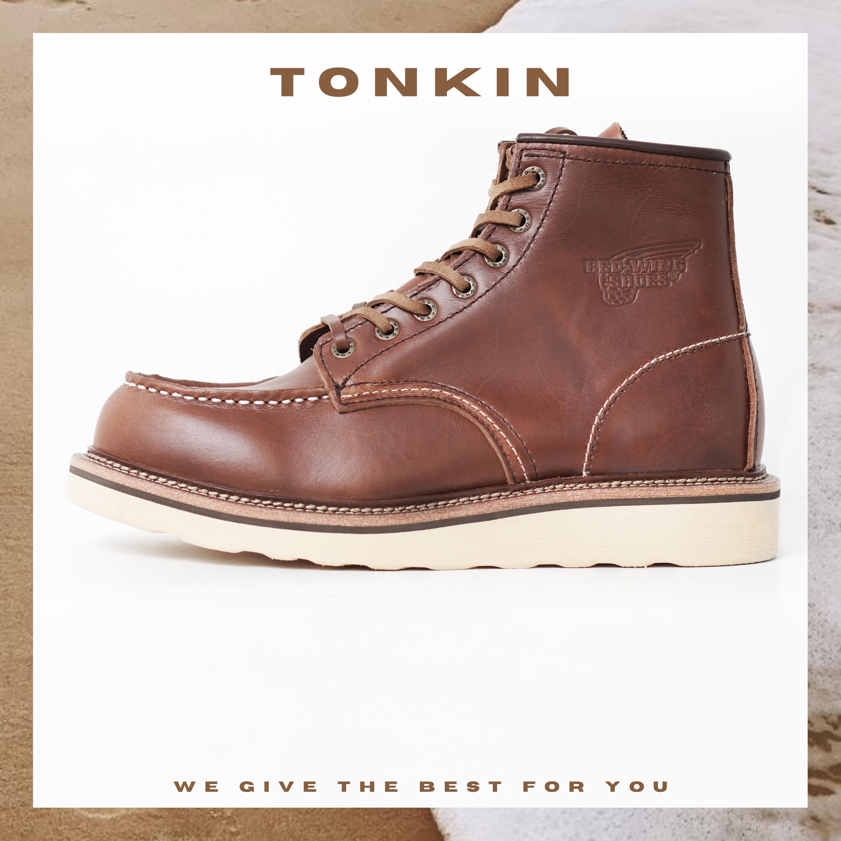 Giày boot nam cao cổ màu nâu REDWING 1907