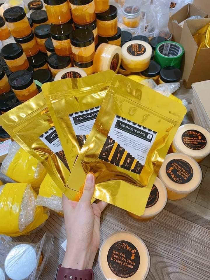 Sét Tắm Trắng Cafe Siêu Trắng Nâng Tone Dùng Là Trắng