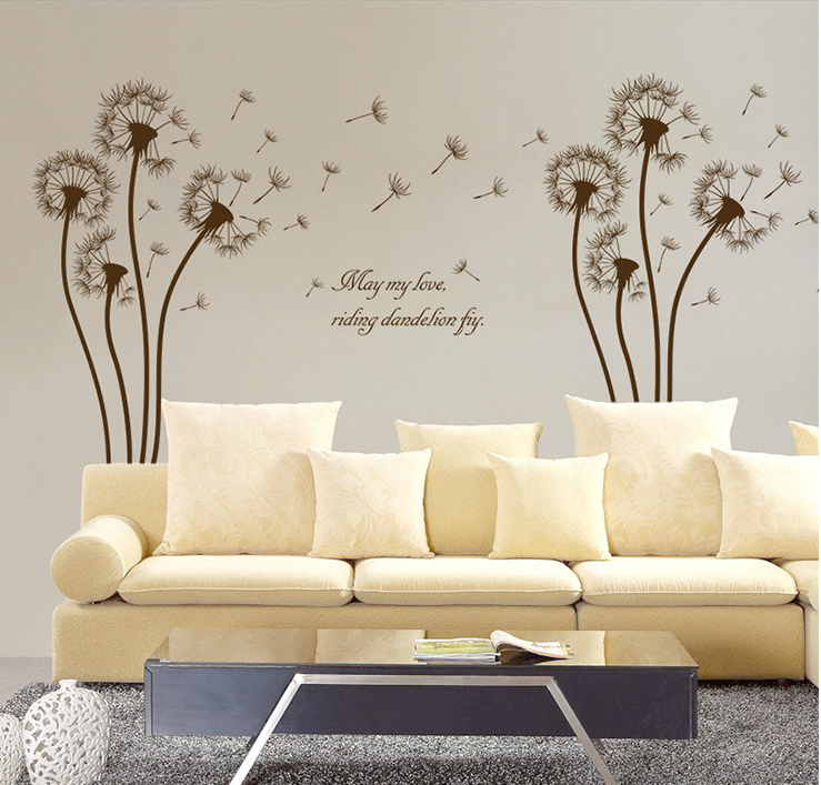 Decal dán tường hoa bồ công anh d333