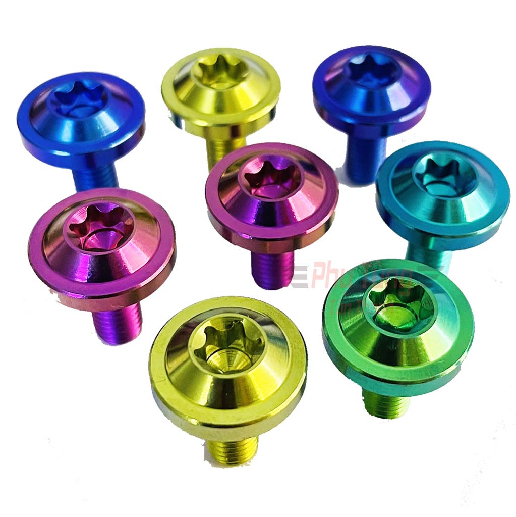 Bộ 5 ỐC TITAN GR5 6li15 Dù To Dày Gắn Ốp Pô Cần Ter và Dàn Áo Các Loại Xe Wave/Ex150....-PTTT