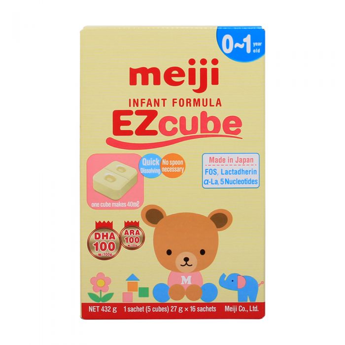 Meiji cty - sữa bột thanh 1-3 tuổi ezcube 448g