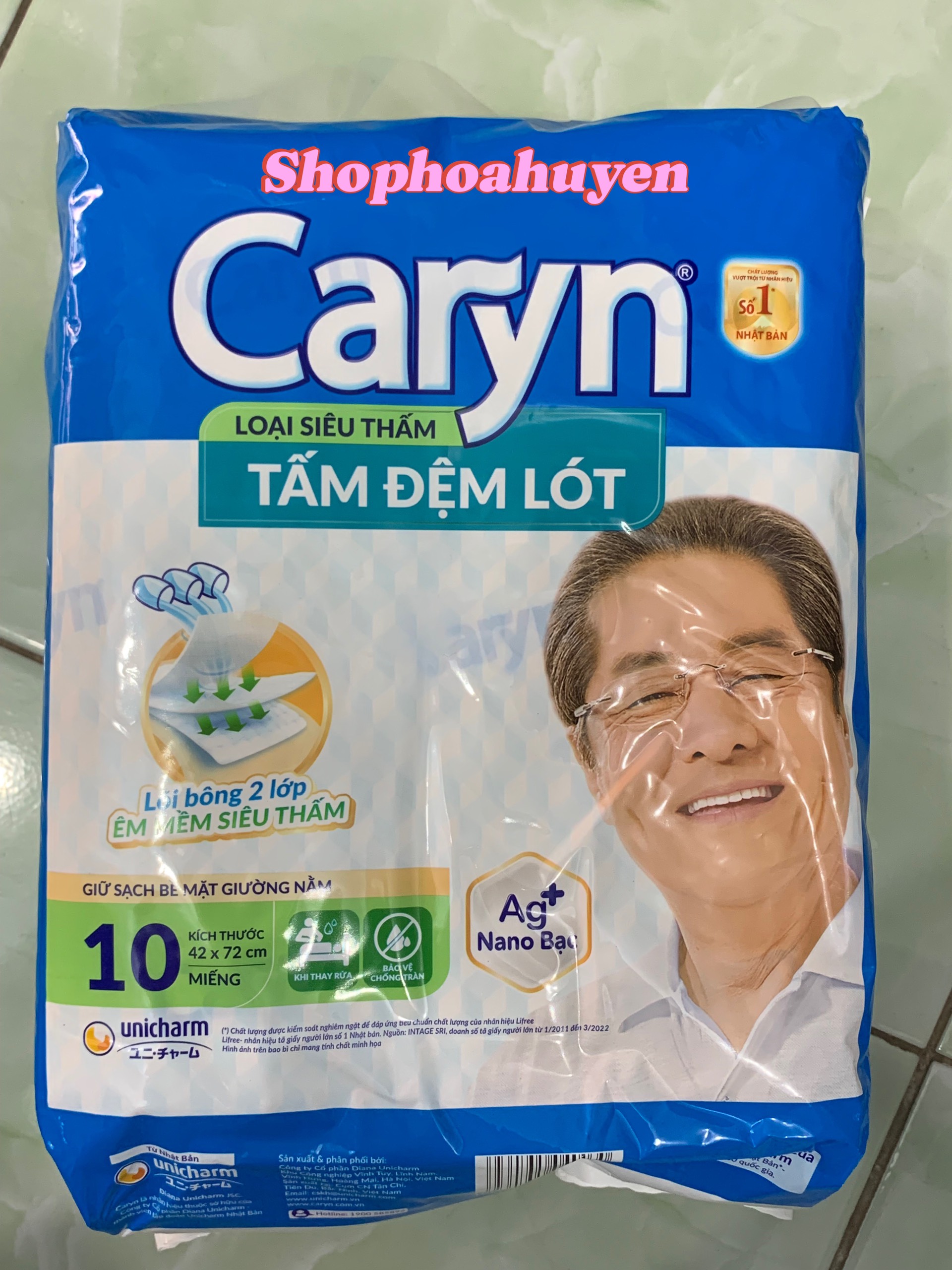 Tấm Lót Đệm CARYN Lót sản dịch cho mẹ sau sinh Hoặc người già Có tách lẻ miếng Hàng Chính Hãng