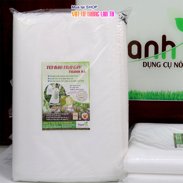 100 Túi vải bao mít dây rút kích thước 50x70cm