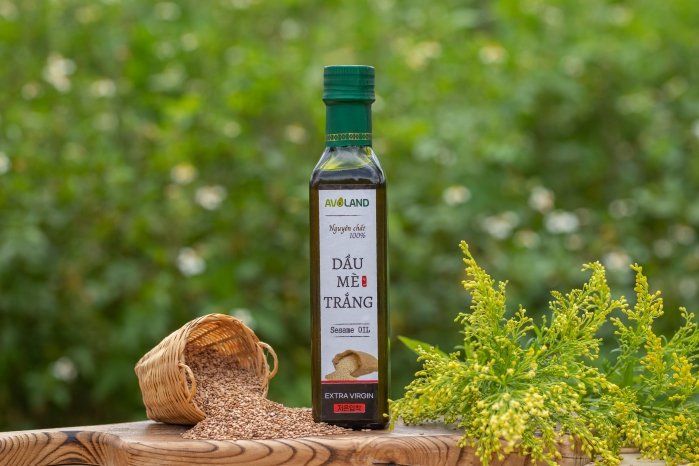 Dầu mè trắng Avoland 100% Nguyên chất - 250ml (ép ở nhiệt độ thấp, lưu giữ chất dinh dưỡng và mùi thơm đặc trưng)