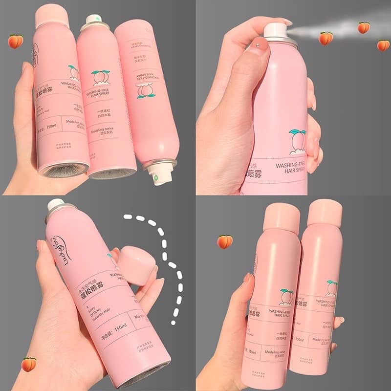 Xịt gội khô hương đào luckyfine 150ml